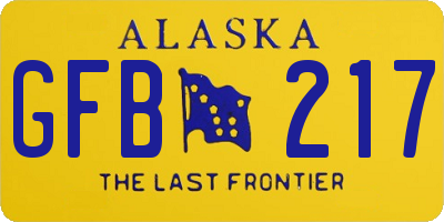 AK license plate GFB217