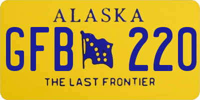 AK license plate GFB220
