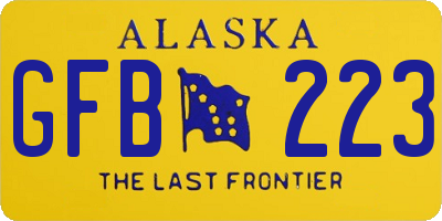 AK license plate GFB223