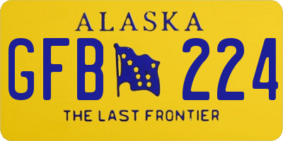 AK license plate GFB224