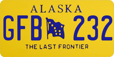 AK license plate GFB232