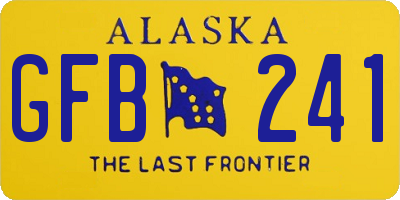 AK license plate GFB241