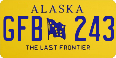 AK license plate GFB243