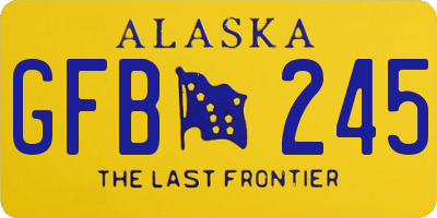 AK license plate GFB245