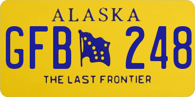 AK license plate GFB248