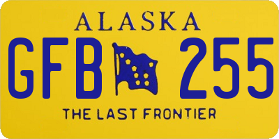 AK license plate GFB255