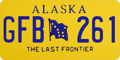 AK license plate GFB261