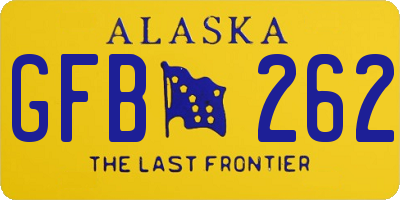 AK license plate GFB262