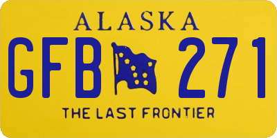AK license plate GFB271