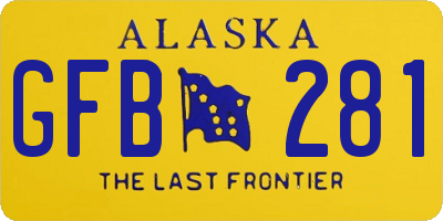 AK license plate GFB281