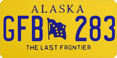 AK license plate GFB283