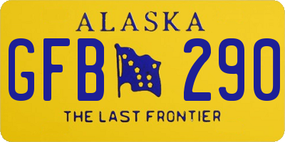 AK license plate GFB290