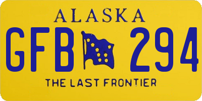 AK license plate GFB294