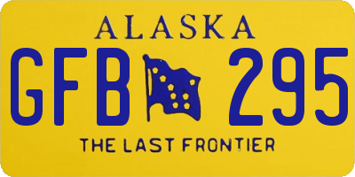 AK license plate GFB295