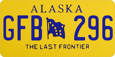 AK license plate GFB296