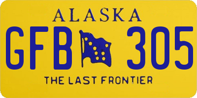 AK license plate GFB305