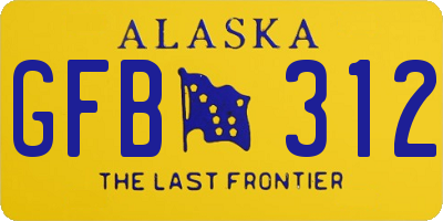 AK license plate GFB312