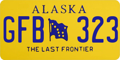 AK license plate GFB323