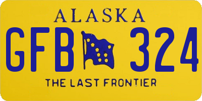 AK license plate GFB324