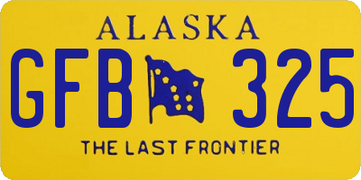AK license plate GFB325