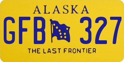 AK license plate GFB327