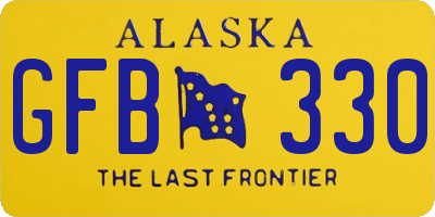 AK license plate GFB330