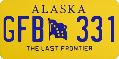 AK license plate GFB331