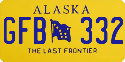 AK license plate GFB332