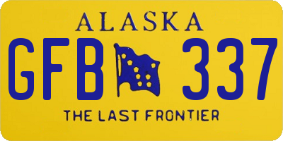 AK license plate GFB337