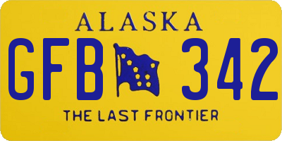 AK license plate GFB342