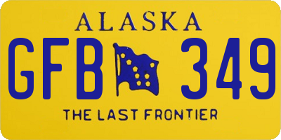 AK license plate GFB349