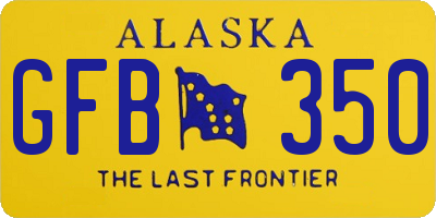 AK license plate GFB350