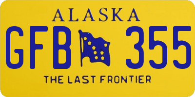 AK license plate GFB355