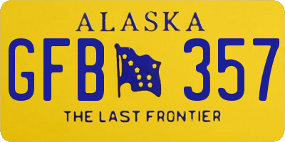 AK license plate GFB357