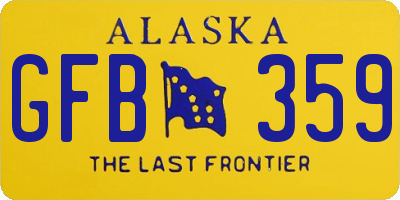 AK license plate GFB359
