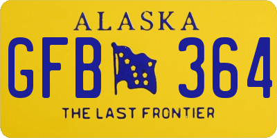 AK license plate GFB364
