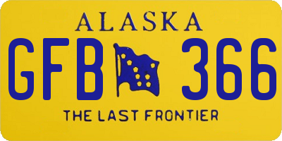 AK license plate GFB366