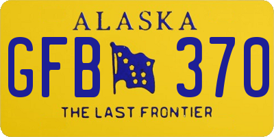 AK license plate GFB370