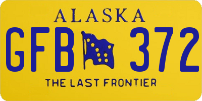 AK license plate GFB372