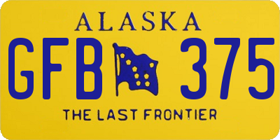 AK license plate GFB375