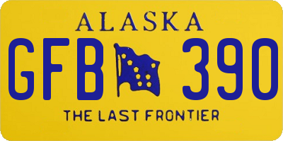 AK license plate GFB390