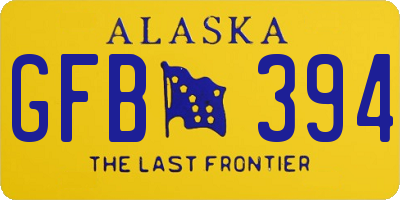 AK license plate GFB394