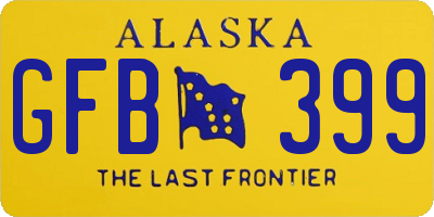 AK license plate GFB399