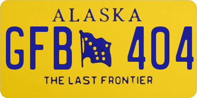 AK license plate GFB404