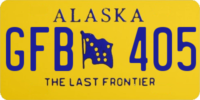 AK license plate GFB405