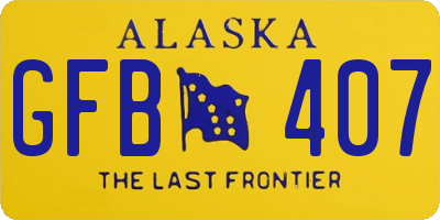 AK license plate GFB407