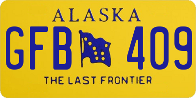 AK license plate GFB409