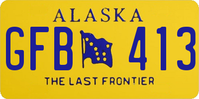AK license plate GFB413