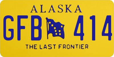 AK license plate GFB414