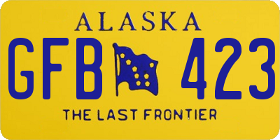 AK license plate GFB423